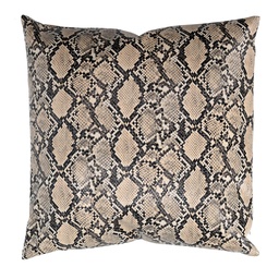 [S-V2510340000] Cuscino ecopelle marrone quadro 38x38 cm