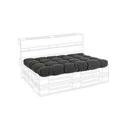 [S-B0806694] Cuscino Pallet Seduta in Tessuto Poly Carbon - Dimensioni: 120x80x10 cm