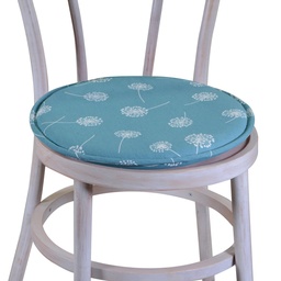 [S-V7915560000] Cuscino Sedia Tessuto Blu Petrolio Tondo 40x4 cm