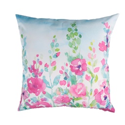 [S-V2510050000] Cuscino Fiori Quadro in Tessuto - 43x43x12 cm