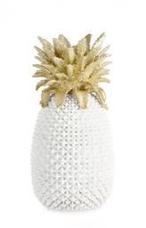 [S-B0130050] Decorazione Ananas Surabaya Bianco H49,5
