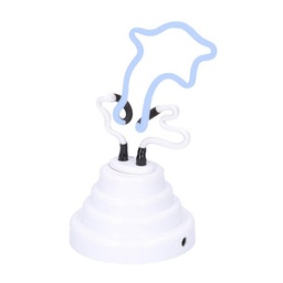 [S-V8526200000] Luce neon delfino azzurro cm10x13h21