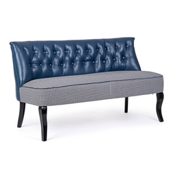 [S-B0748284] Divano 2 posti blu - Dimensioni: 136x66x76 cm