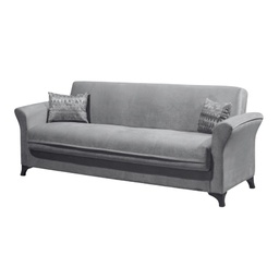 [93942] Divano Buket 3 posti letto contenitore grigio