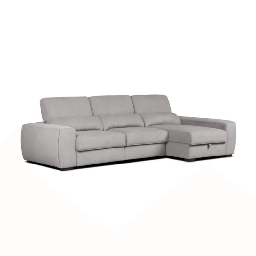 [S-FZ98397] Divano Duke grigio penisola reversibile e funzione letto