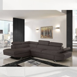 [86025] Divano angolare sinistro Julie con letto estraibile grigio elephant 297x206x79
