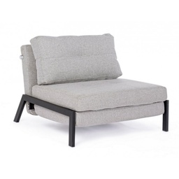 [S-B0735205] Divano letto salvaspazio un posto in tessuto Beige 95x96x h79 cm