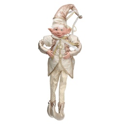 [S-V6115780000] Elfo Tessuto Champagne 15x12x40 cm