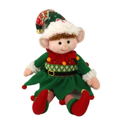 [S-V6325280000] Elfo tessuto verde 15x8x41 cm