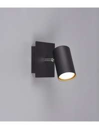 [S-TRIO802400132] Faretto Cilindro Spot GU10 Orientabile Marley Nero Trio Lighting