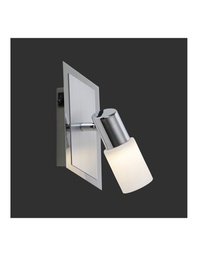 [S-TRIO821470105] Faretto Spot Led Cromo e Vetro Bianco H20 cm