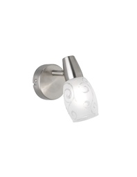 [S-TRIOR80021007] Faretto Colmar Nichel Spot Led Vetro Satinato L8 cm Trio Lighting