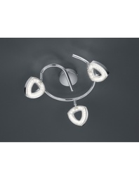 [S-TRIOR82139106] Faretto Girandola Tours 3 Spot Led Cromo Ø25 cm