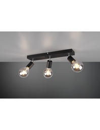 [S-TRIOR80183032] Faretto Spot 3xE27 Vannes Nero L44 cm Trio Lighting