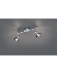 [S-TRIOR80592006] Faretto Spot Da Soffitto Cromo 2 Vetri Fumé Trio Lighting