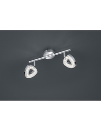 [S-TRIOR82132106] Faretto Tours 2 Spot Led Cromo L30 cm