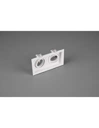 [S-TRIO651600231] Faretto da Incasso Rettangolare Kenai 2xGU10 Bianco L17 cm Trio Lighting