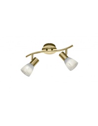 [S-TRIO871010208] Faretto da Soffitto Orientabile Levisto Ottone Trio Lighting - 2 Spot E14