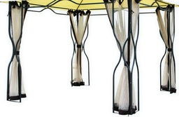 [S-V7403030200] Gazebo con Zanzariera Colorado 3x3 cm - Cerniera Avanti-Dietro e Laterali - Altezza 2,02 m - Misure 300x300 cm