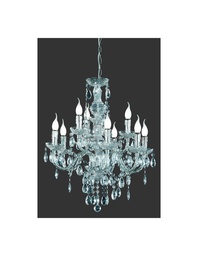 [S-TRIOR1169-00] Lampadario Classico Lüster Cromo con Pendenti 9xE14