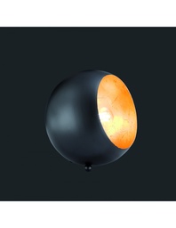 [S-TRIOR50101032] Lampada Da Tavolo Billy Sfera Nero Interno Oro H16 cm Trio Lighting