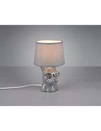 [S-TRIOR50231011] Lampada Da Tavolo Dosy Ceramica Grigio Ø18 cm Trio Lighting