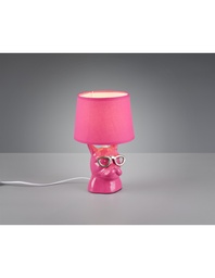 [S-TRIOR50231093] Lampada Da Tavolo Dosy Ceramica Rosa Ø18 cm Trio Lighting