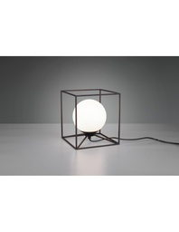 [S-TRIOR50401932] Lampada Da Tavolo Gabbia 1xE14 Nero Opaco 20x20 cm Trio Lighting