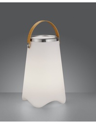 [S-TRIOR55086101] Lampada da Tavolo Portatile Bluetooth RGB Ø24 cm Bianco