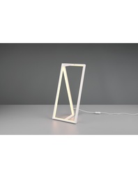 [S-TRIO526810131] Lampada da Tavolo Squadrata Moderna con Touch Dimmer LED Edge Bianco