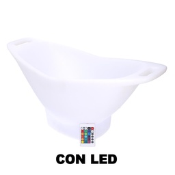 [S-V3723380000] Lampada Led Ricaricabile con Portabottiglie in Plastica - Colori Cambianti - Misure: 64x30x28 cm