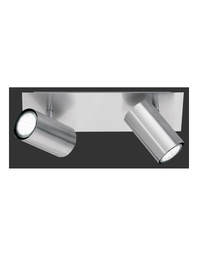 [S-TRIO802400207] Lampada Soffitto 2 Faretti Spot Orientabili Marley Nichel Trio Lighting