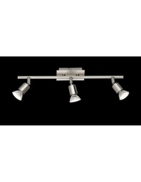[S-TRIOR82943107] Lampada Soffitto 3 Spot Orientabili Nimes Nichel