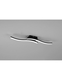 [S-TRIOR62472432] Lampada Soffitto Design Doppia Bacchetta Led 4000k Route Nero Trio Lighting