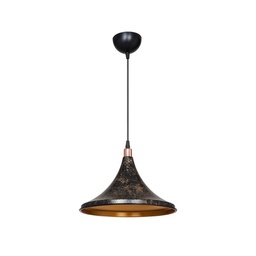 [S-FZ97691] Lampada a sospensione Kalyon metallo nero oro ASZ1650
