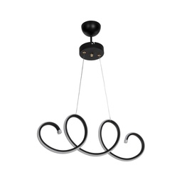 [S-FZ97689] Lampada a sospensione LED Afra forma spirale nera MDL4441