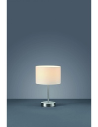 [S-TRIO501100101] Lampada da Tavolo Hotel Metallo Paralume Bianco Ø20 cm Trio Lighting