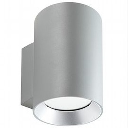 [S-SOV98464/72] Lampada da parete in alluminio con diffusori in vetro trasparente - 40W, 4242 lumen, luce calda