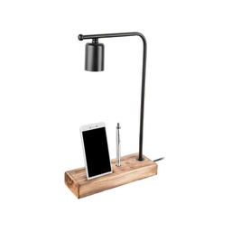 [S-FZ95875] Lampada da scrivania con porta cellulare Vito  24 xh. 39 cm
