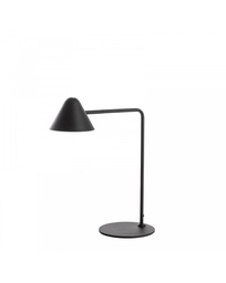 [S-LA/138] Lampada da tavolo LED in metallo nero e base in marmo, 20cm x 37.5cm x 48.5cm