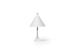 [S-LA/108/BI] Lampada da tavolo elegante in metallo bianco, dimensioni 25x25x45 cm