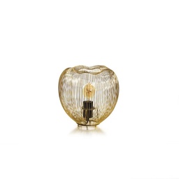 [S-LA/131/OR] Lampada da tavolo in stile moderno, ottone lucido, 26cm x 26cm x 25cm