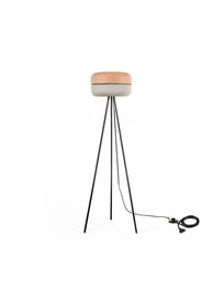 [S-LA/136] Lampada da terra in metallo rosa e grigio, 35cm x 35cm x 140cm