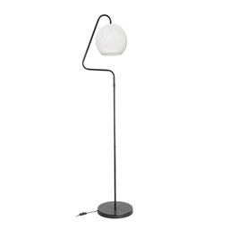 [S-FZ95872] Lampada da terra a stelo Yumak MDL4256 grigio e paralume tessuto bianco