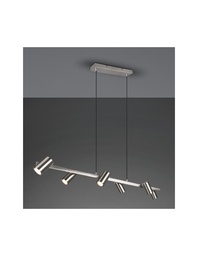 [S-TRIO302400607] Lampadario Sospensione 6 Faretti Orientabili Nichel Marley Trio Lighting