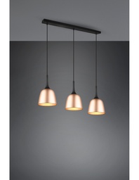 [S-TRIO310800308] Lampadario Sospensione Lineare 3 Pendel Ottone Chiron Trio Lighting