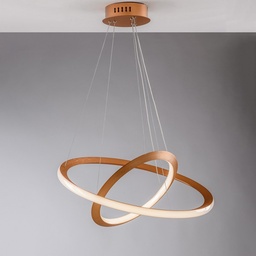 [S-BL256-SOR] Lampadario moderno metallo e alluminio Oro LED integrato 60x40x h150 cm