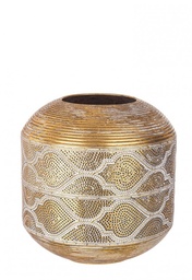 [S-B0140355] Lanterna in Metallo e Vetro Fatta a Mano - Unicità e Stile con Dimensioni H28
