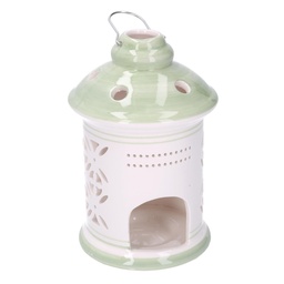 [S-V5862800000] Lanterna Ceramica Verde Tondo 11,5x11,5x17,5 cm