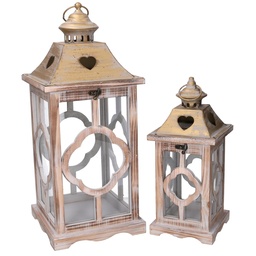 [S-V3725530000] Lanterna in legno naturale cm21x21h50